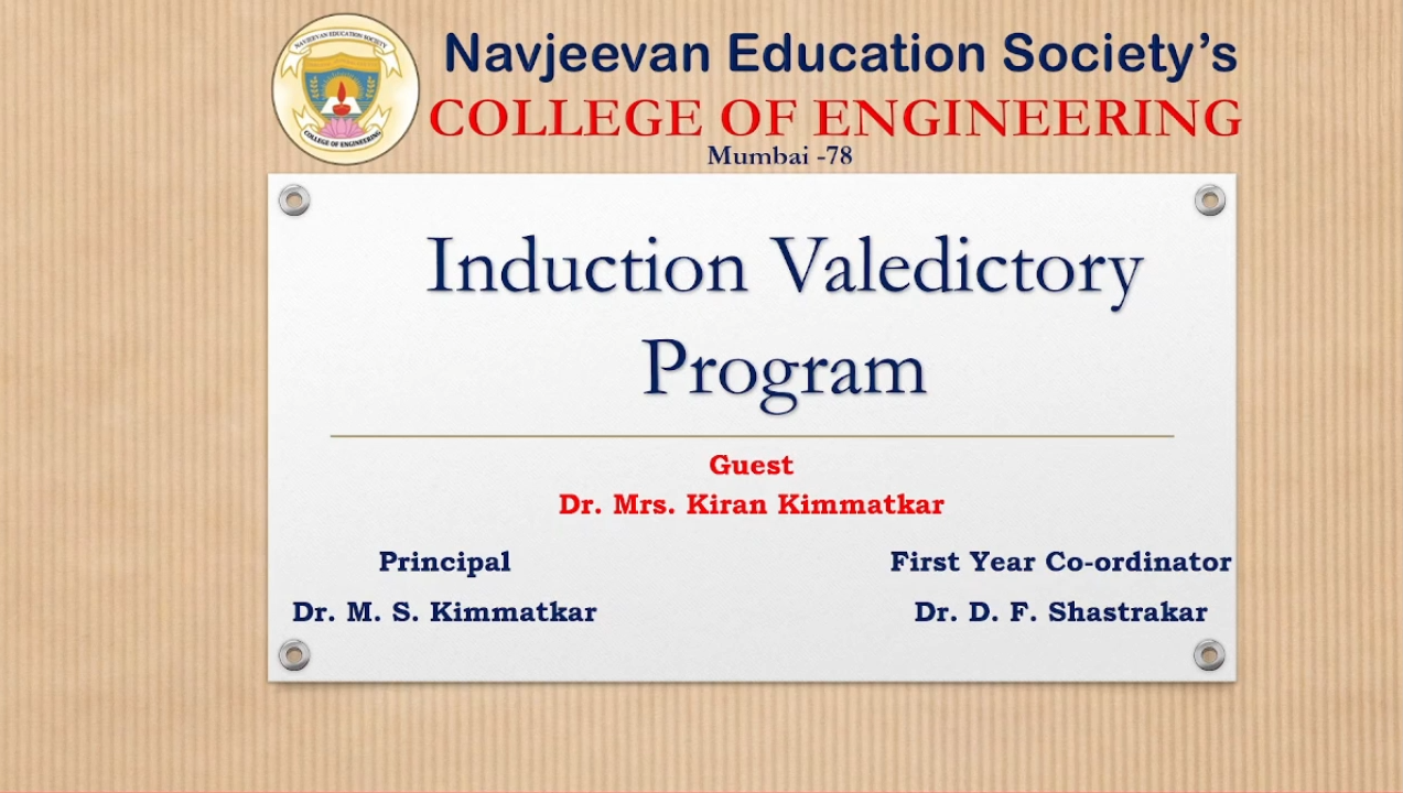 Induction Valedictory